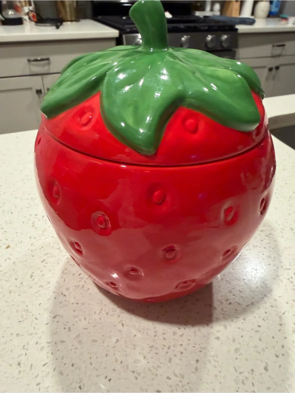 Strawberry Ceramic cookie Jar/Canister